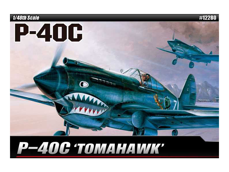 Plastikový model letadla Academy 12280 P-40C Tomahawk 1:48