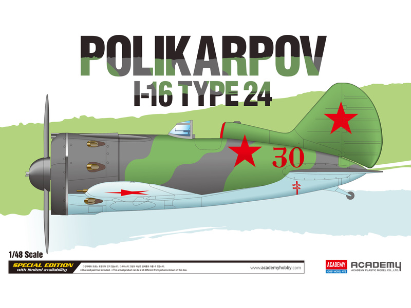 Plastikový model letadla Academy 12314 Polikarpov I-16 type 24 1:48