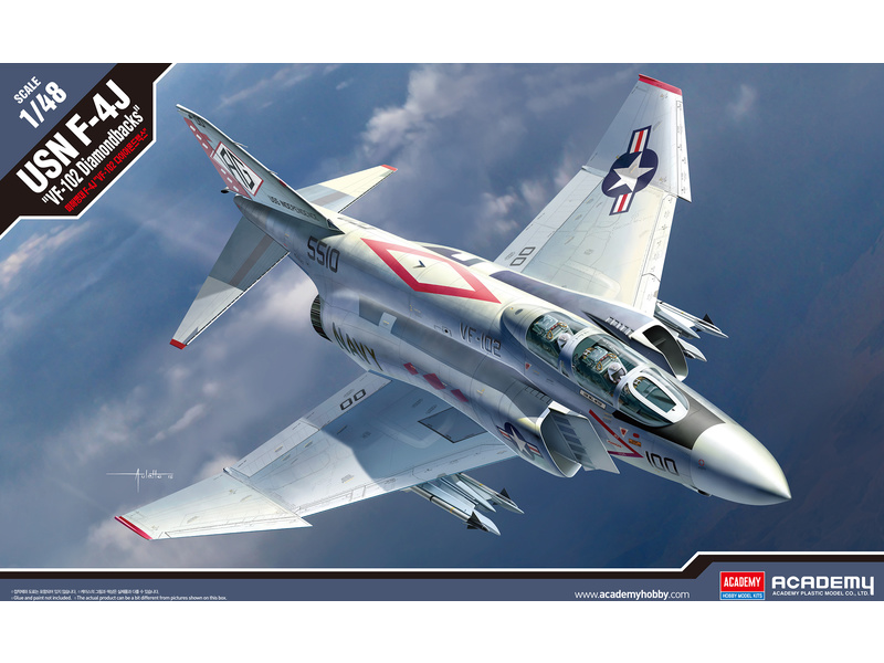 Plastikový model letadla Academy 12323 USN F-4J "VF-102 Diamondbacks" 1:48