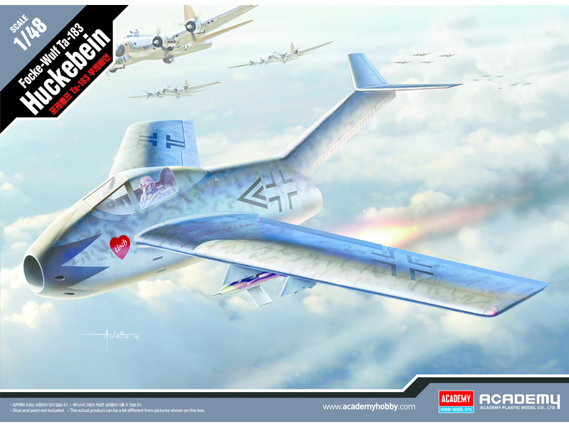 Plastikový model letadla Academy 12327 Focke-Wulf Ta183 Huckebein (1:48) | pkmodelar.cz