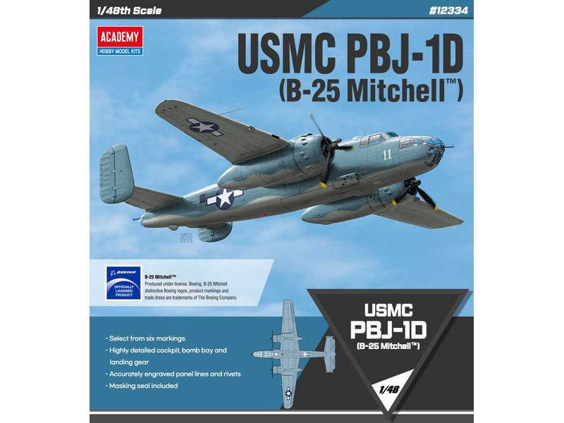 Academy B-25 Mitchell USMC PBJ-1D (1:48)