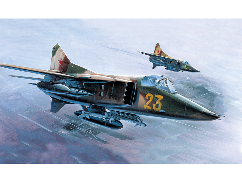 Plastikový model letadla Academy 12455 MIG-27 Flogger D 1:72