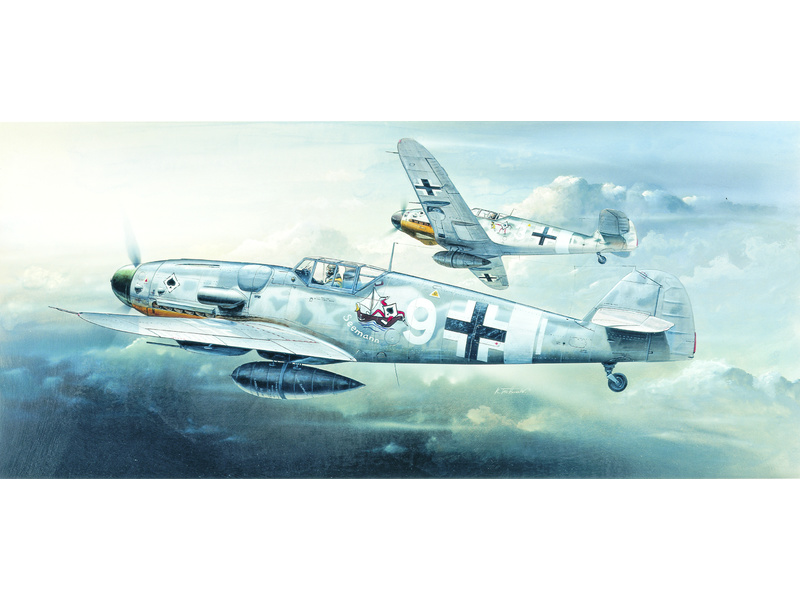 Plastikový model letadla Academy 12467 MESSERSCHMITT Bf109G-6 1:72