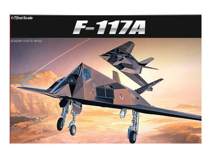 Plastikový model letadla Academy 12475 F-117A STEALTH FIGHTER/BOMBER 1:72