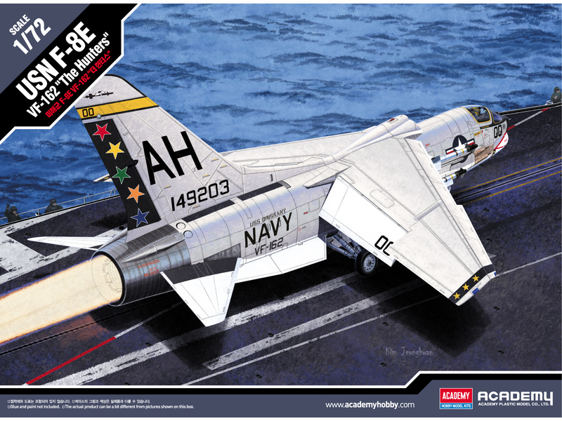 Plastikový model letadla Academy 12521 USN F-8E VF-162 "The Hunters" 1:72