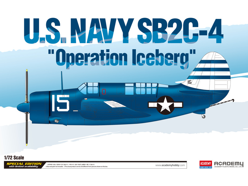 Plastikový model letadla Academy 12545 SB2C-4 U.S.Navy Operation Iceberg LE (1:72)