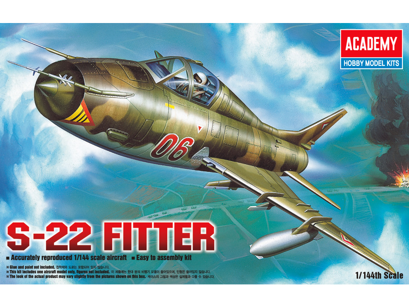Plastikový model letadla Academy 12612 Su-22 Fitter (1:144)