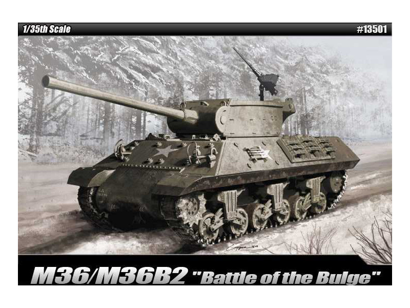 Plastikový model tanku Academy 13501 M36/M36B2 Battle of the Bulge (1:35)	