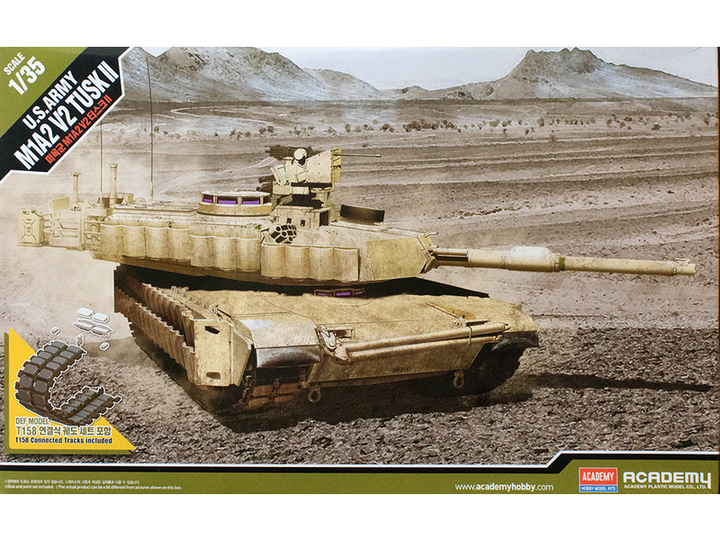 Plastikový model tanku Academy 13504 U.S. Army M1A2 V2 Tusk II (1:35)