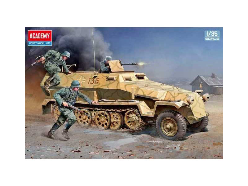 Plastikový model  na slepení Academy 13540 Sd.Kfz.251 Ausf.C 1:35