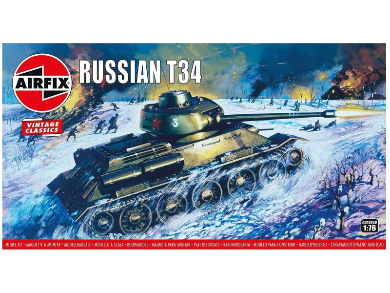 Plastikový model tanku Airfix A01316V Russian T34 (1:76) | pkmodelar.cz