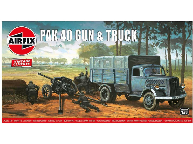 Plastikový model vojenské techniky Airfix A02315V PAK 40 Gun and Truck (1:76)