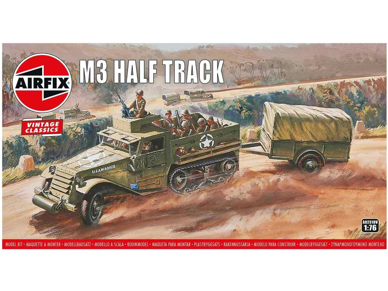 Plastikový model vojenské techniky Airfix A02318V M3 Half Track (1:76) 