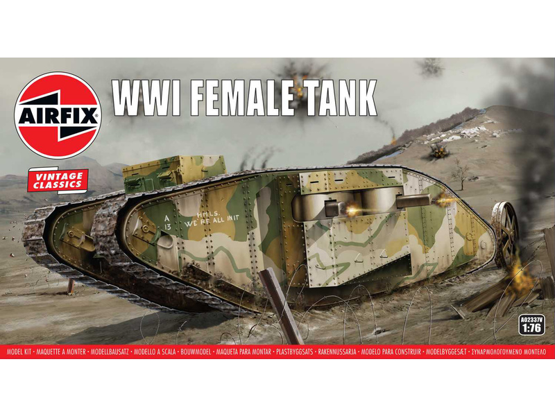 Plastikový model tanku Airfix A02337V WWI Female Tank (1:76)