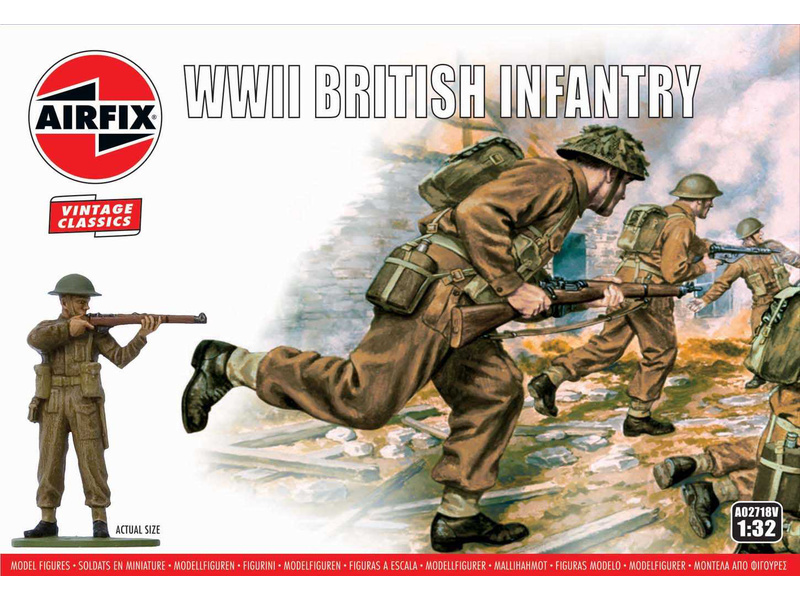 Airfix figurky - WWII British Infantry (1:32) (Vintage)