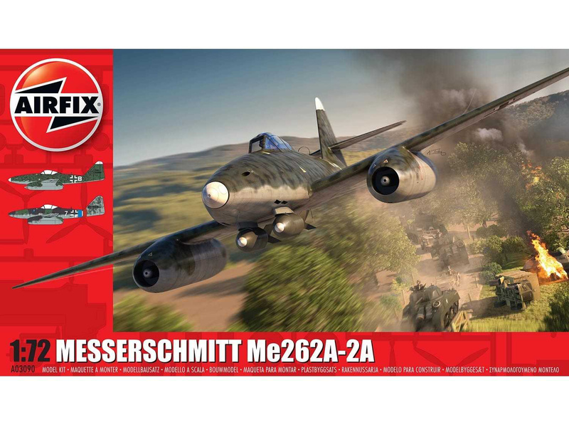 Plastikový model letadla Airfix A03090 Messerschmitt Me262A-2A (1:72)