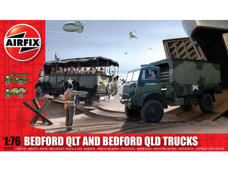 Plastikový model vojenské techniky Airfix A03306 Bedford QLT and Bedford QLD Trucks (1:76)