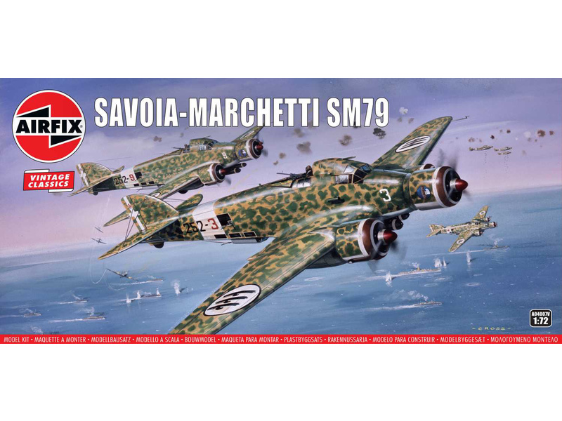Plastikový model letadla Airfix A04007V Savoia-Marchetti SM79 (1:72) (Vintage)