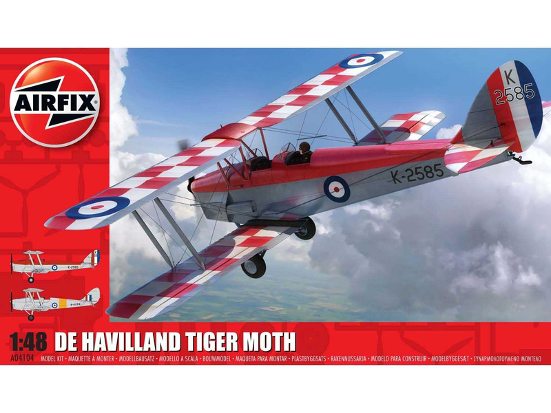 Plastikový model letadla Airfix A04104 de Havilland Tiger Moth (1:48) 