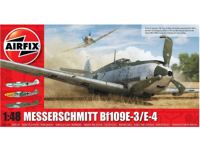 Plastikový model letadla Airfix A05120B Messerschmitt Bf-109E-3/E-4  (1:48)