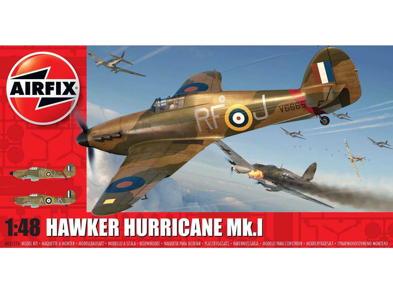 Plastikový model letadla Airfix A05127A Hawker Hurricane Mk.1 (1:48)