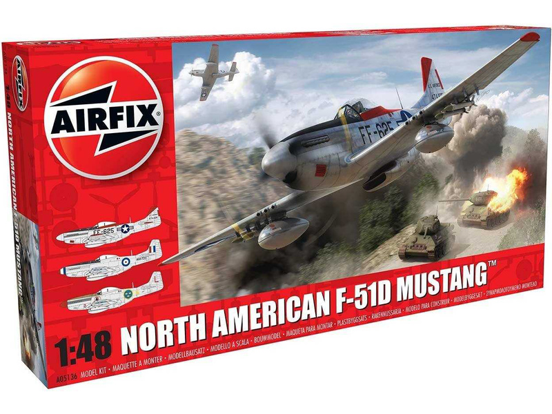 Plastikový model letadla Airfix A05136 North American F-51D Mustang (1:48)