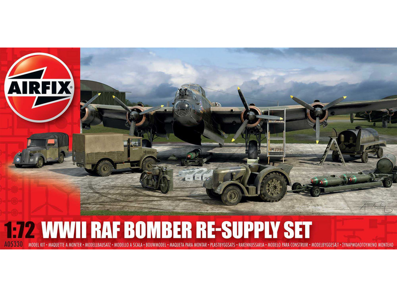Plastikový model vojenské techniky Airfix A05330 WWII RAF Bomber Re-supply Set (1:72)