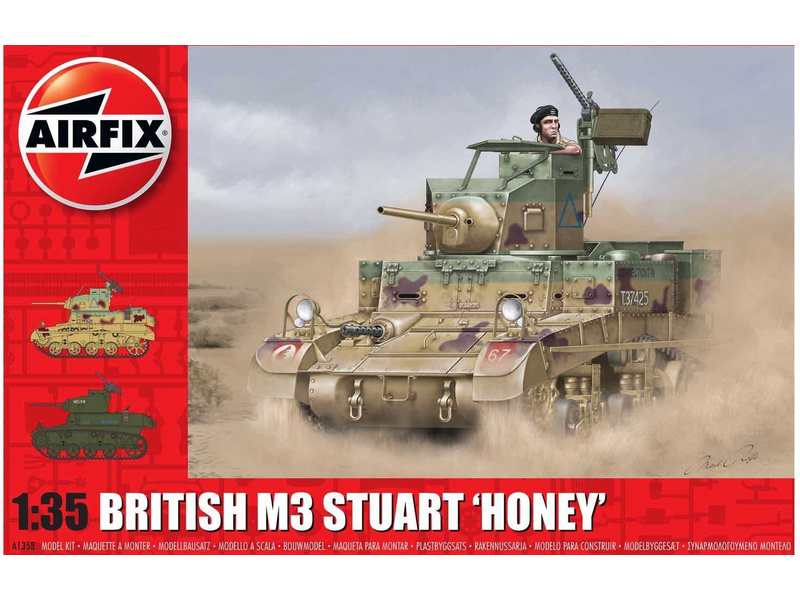 Plastikový model tanku Airfix A1358 British M3 Stuart Honey (1:35)