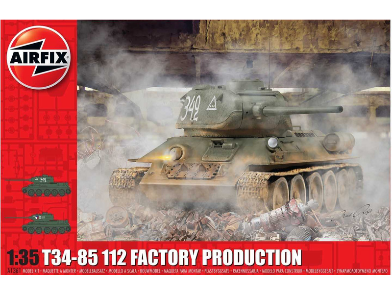 Plastikový model tanku Airfix A1361 T34/85 112 Factory Production (1:35)