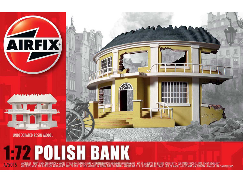 Airfix A75015 budova polské banky v měřítku 1:72 ke slepení. 