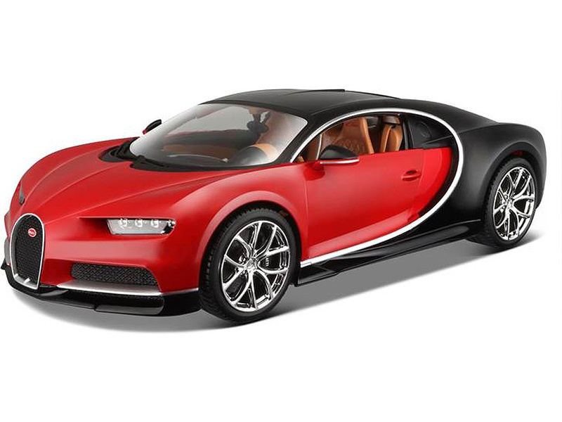 Bburago Plus Bugatti Chiron 1:18 červená | pkmodelar.cz