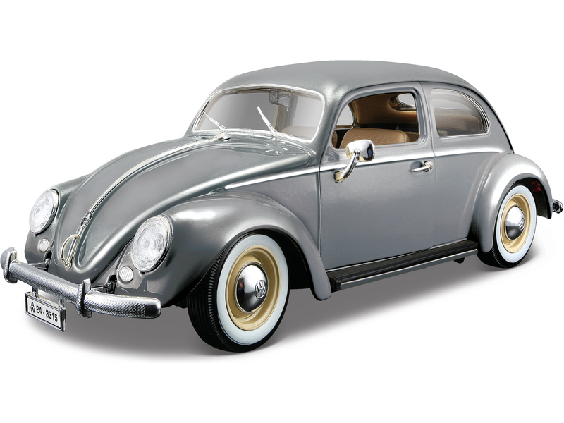 Bburago Volkswagen Käfer-Beetle 1955 1:18 stříbrná | pkmodelar.cz