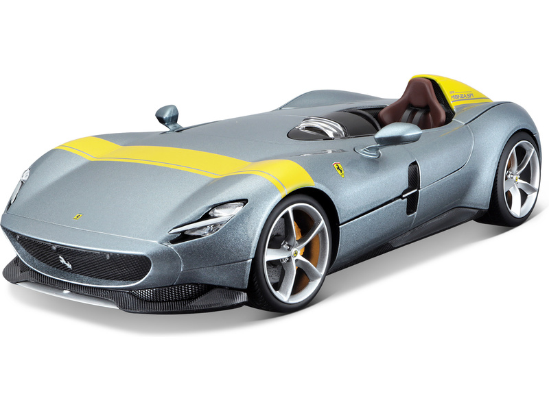 Bburago Ferrari Monza SP1 1:18 stříbrná metalíza | pkmodelar.cz