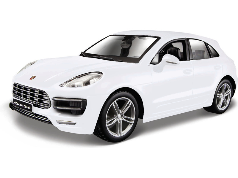 Bburago Plus Porsche Macan 1:24 bílá metalíza | pkmodelar.cz