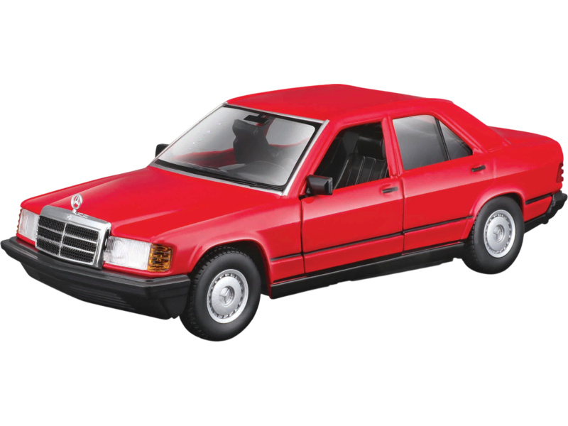 Bburago Mercedes-Benz 190E 1987 1:24 červená