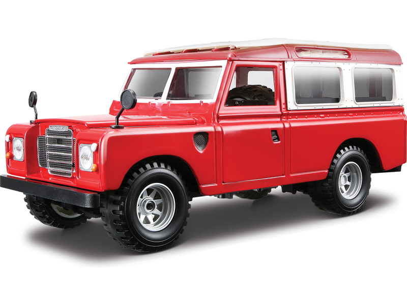 Bburago Land Rover Series II 1:24 červená | pkmodelar.cz