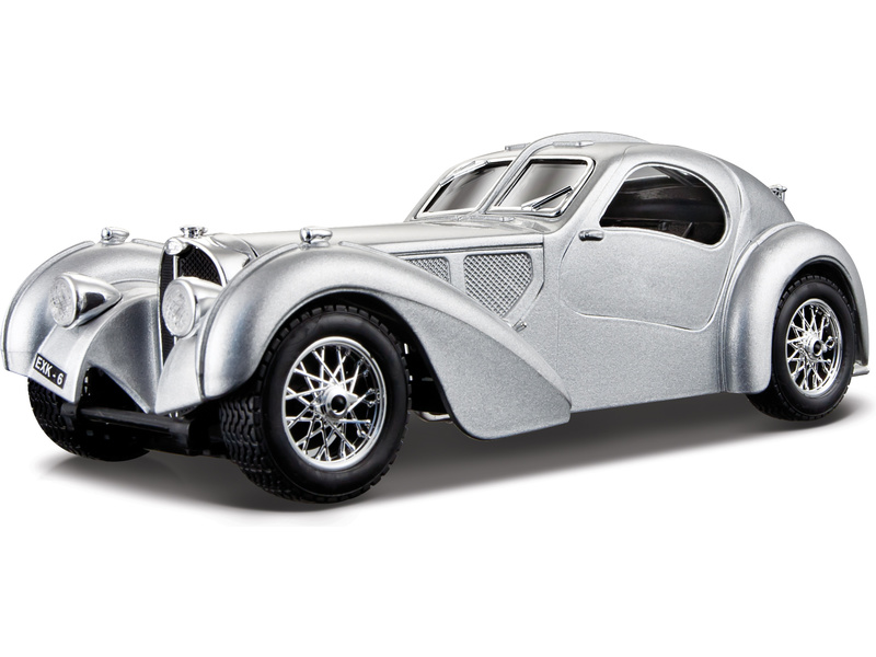 Bburago Bugatti 1:24 stříbrná