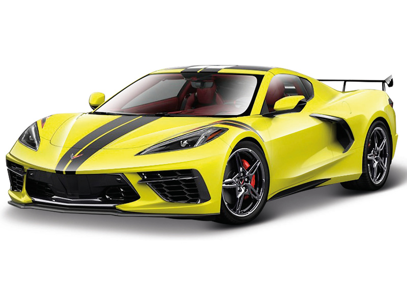 Bburago Corvette Stingray coupe 2020 1:43 žlutá