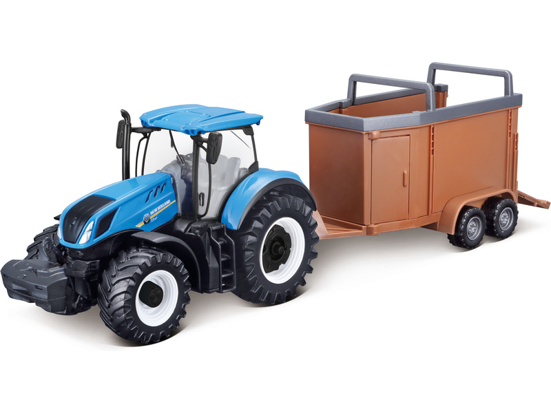 Kovový model traktoru Bburago New Holland T7.315 s přívěsem 1:43
