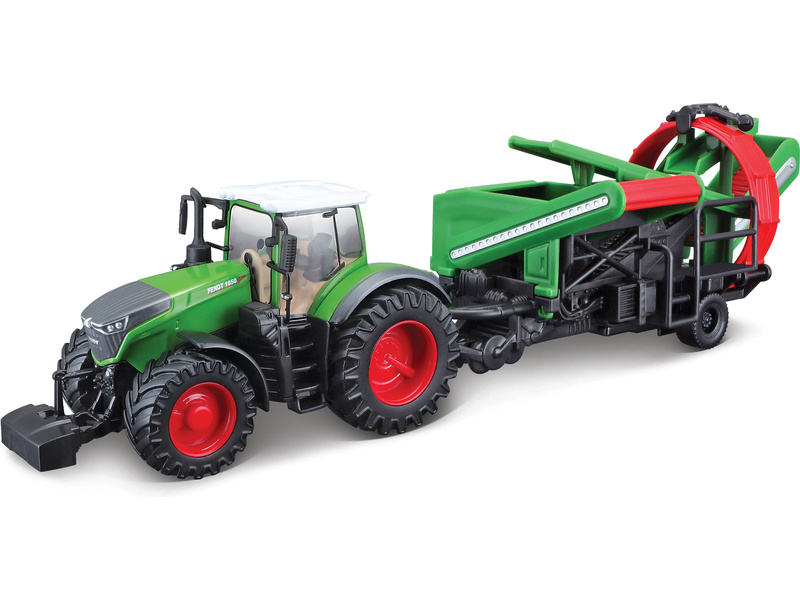 Kovový model traktoru Bburago Fendt 1050 Vario s harvestorem 1:50