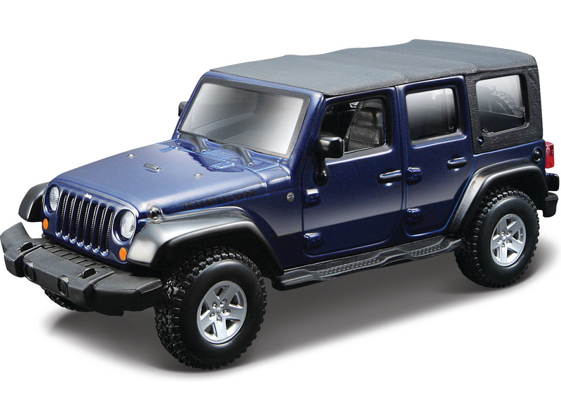 Bburago Jeep Wrangler 1:32 modrá metalíza | pkmodelar.cz