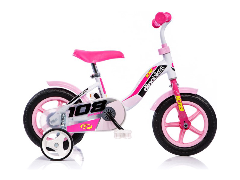 DINO Bikes - Dětské kolo 10" růžové