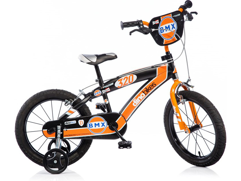 DINO Bikes - Dětské kolo 16" BMX černé