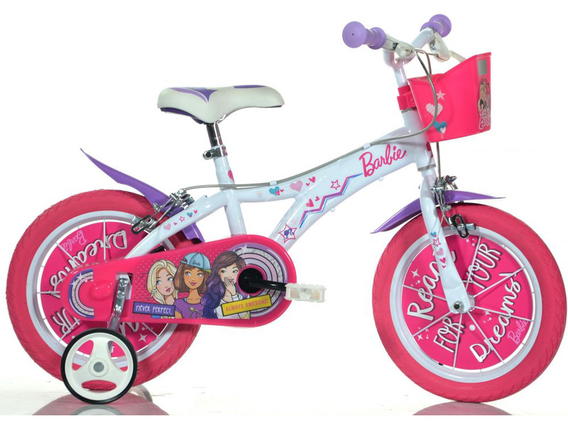 DINO Bikes - Dětské kolo 16" Barbie s košíkem | pkmodelar.cz