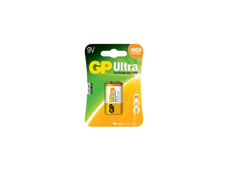 GP ULTRA alkalická baterie 6L22 9V (1ks) | pkmodelar.cz