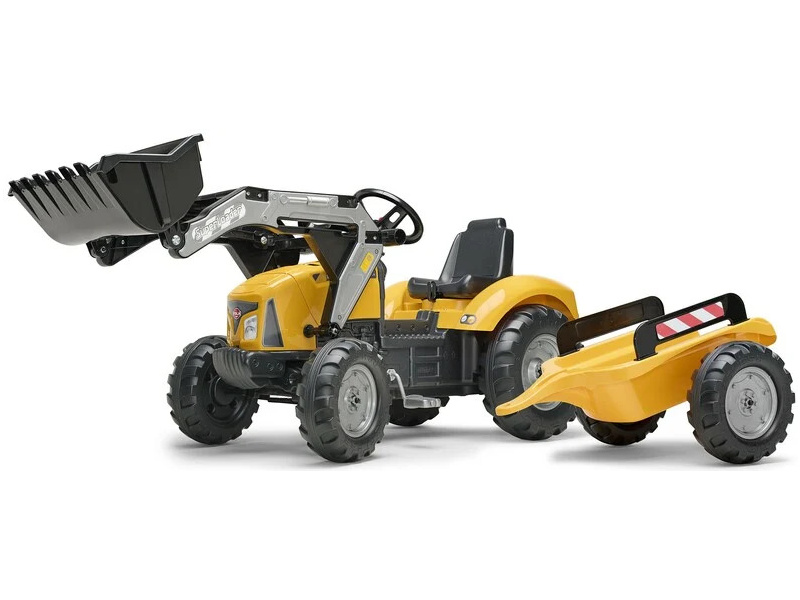 FALK - Šlapací traktor Super Loader s nakladačem a vlečkou žlutý