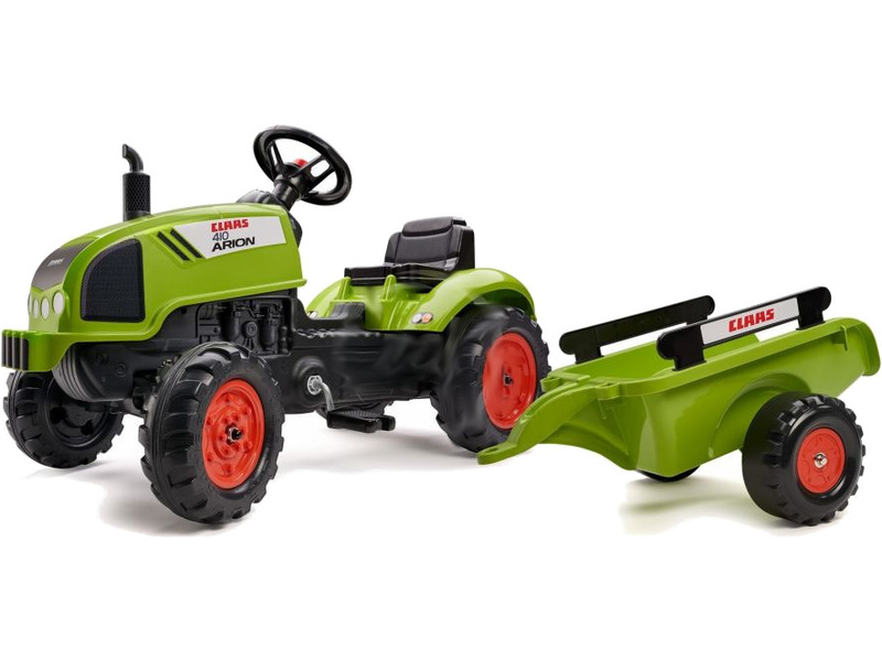 FALK - Šlapací traktor Claas Arion 410 s vlečkou