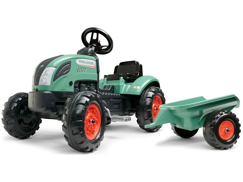 FALK - Šlapací traktor Farm Lander s vlečkou