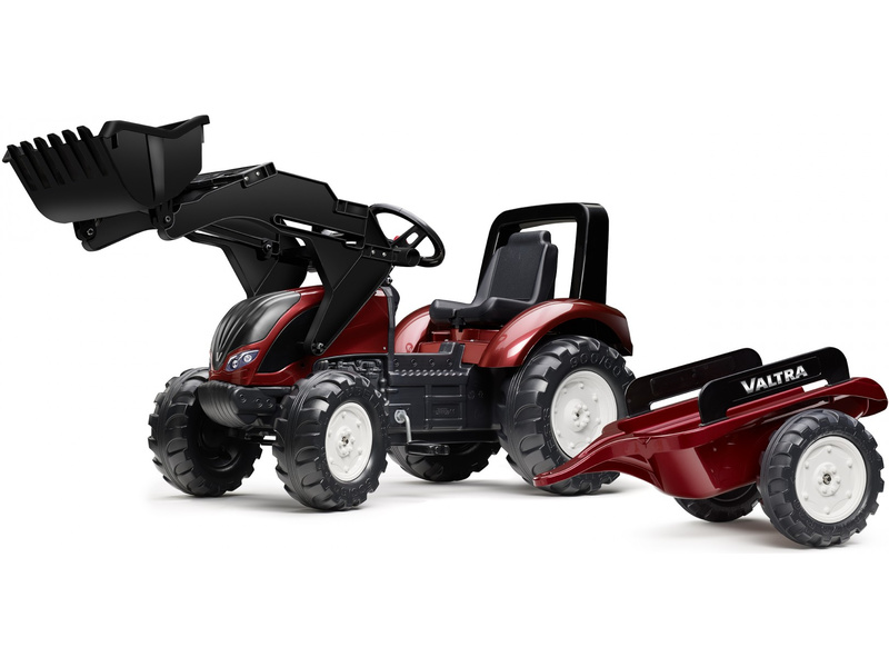 FALK - Šlapací traktor Valtra S4 s nakladačem a vlečkou | pkmodelar.cz