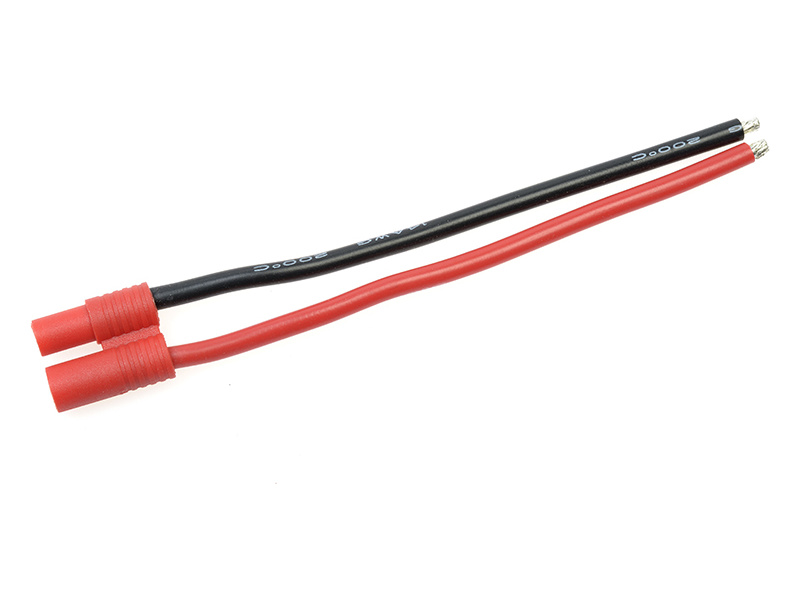 Konektor zlacený 3.5mm samec s kabelem 14AWG 10cm | pkmodelar.cz